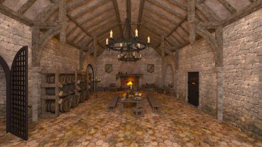 3D cg işleme Ortaçağ yaşam