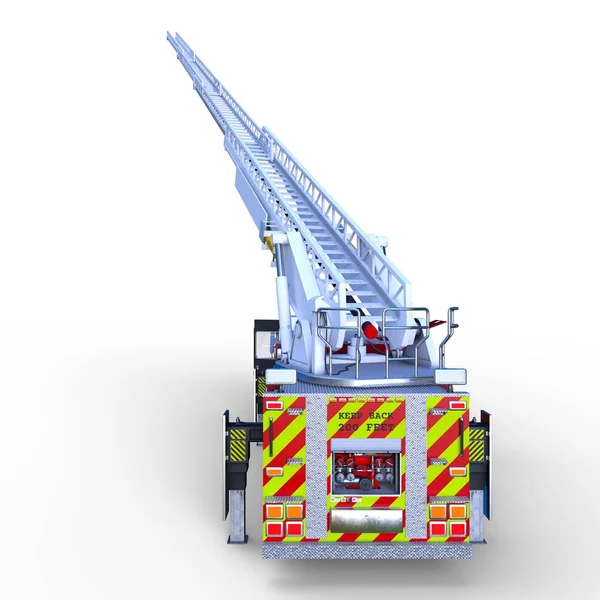 Rendering Von Feuerwehrfahrzeugen — Stockfoto