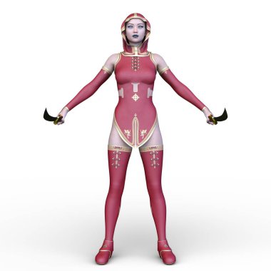 3D cg işleme mücadele kız kardeşi