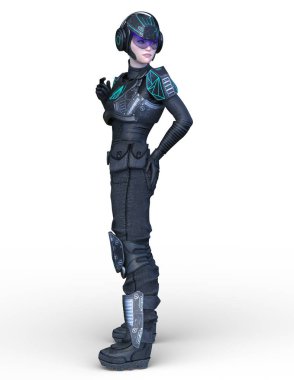 cyber kadının 3D cg işleme