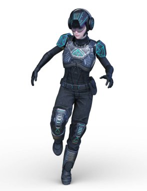 cyber kadının 3D cg işleme