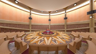 Sahne Alanı'nın 3D cg işleme