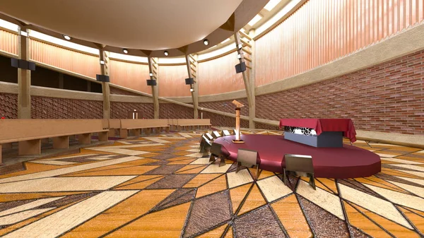 Sahne Alanı'nın 3D cg işleme