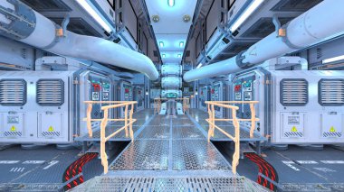 Uzay istasyonunun 3d cg görüntülemesi