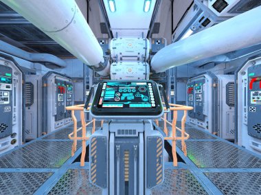 Uzay istasyonunun 3d cg görüntülemesi