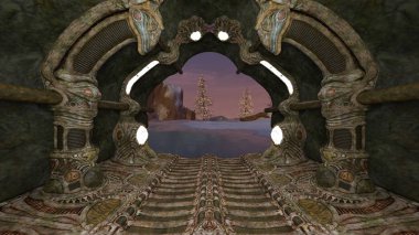 3D cg işleme antik kalıntıları