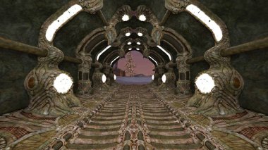 3D cg işleme antik kalıntıları