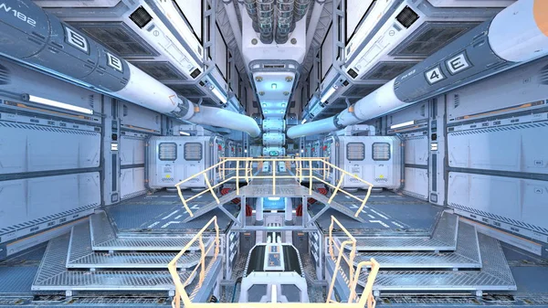 宇宙ステーションの3D Cgレンダリング — ストック写真