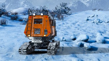 kar temizleme aracı 3D cg render