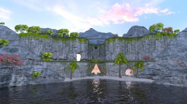 Mağaranın 3D cg işleme