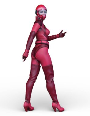 3D cg işleme seksi binici
