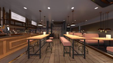 Restoran 3D cg render