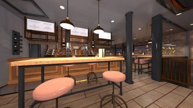 Restoran 3D cg render