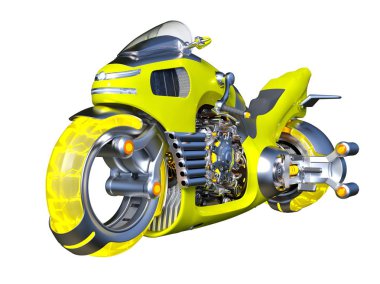Motosiklet 3D cg render