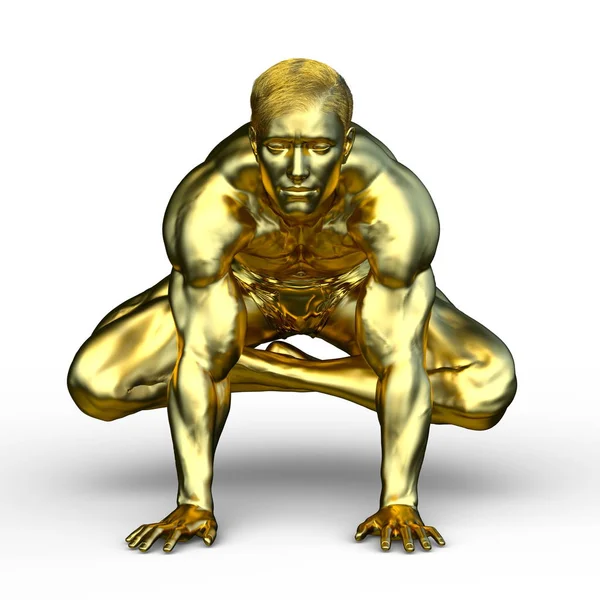 Зображення Статуї Золотої Людини — стокове фото