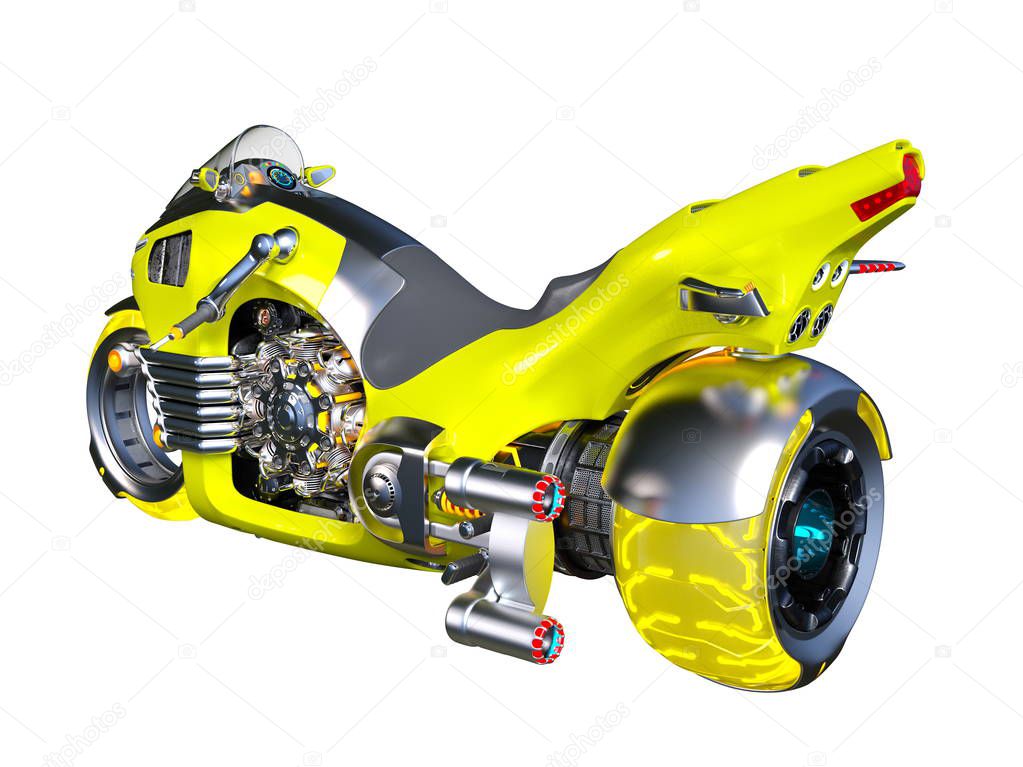 3D CG rendering of Motorbike