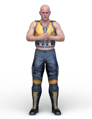 güçlü adam 3D cg render