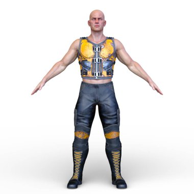 güçlü adam 3D cg render