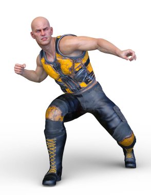 güçlü adam 3D cg render