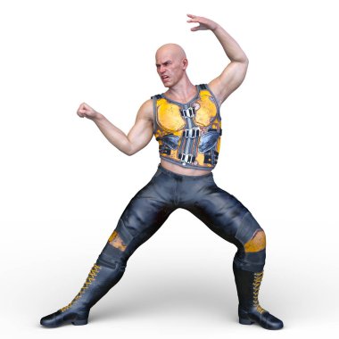 güçlü adam 3D cg render