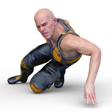 güçlü adam 3D cg render