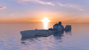 Denizaltı 3d cg render