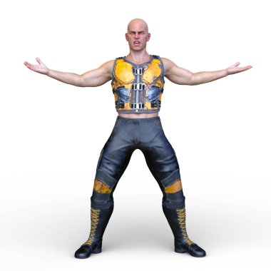 güçlü adam 3D cg render