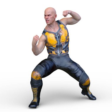 güçlü adam 3D cg render