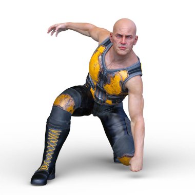 güçlü adam 3D cg render