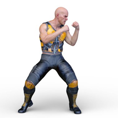 güçlü adam 3D cg render