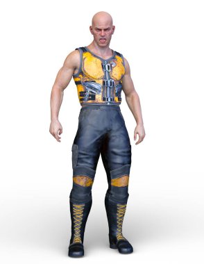 güçlü adam 3D cg render