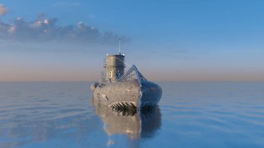 Denizaltı 3d cg render