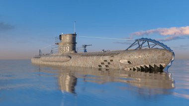 Denizaltı 3d cg render