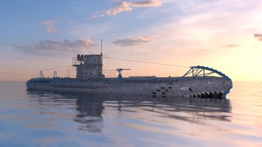 Denizaltı 3d cg render