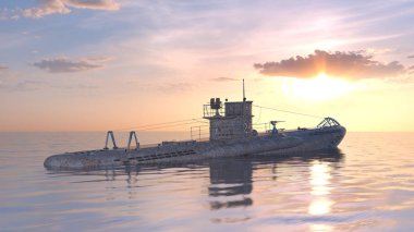 Denizaltı 3d cg render