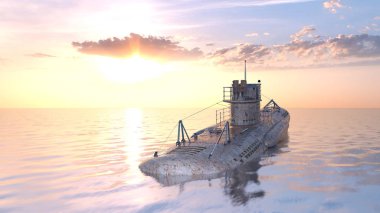 Denizaltı 3d cg render