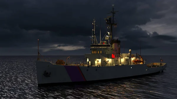 3D CG rendering of ship