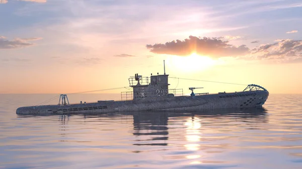 Rendering Submarine — Stock Photo, Image