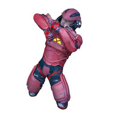 Siber adam 3D cg render