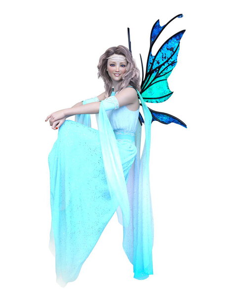 3D CG rendering of fairy girl