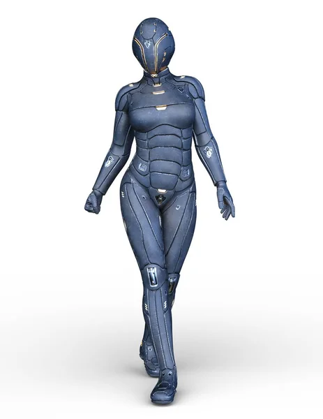 Representación Mujer Cyborg — Foto de Stock