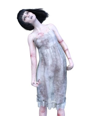 3D cg işleme kansız kız