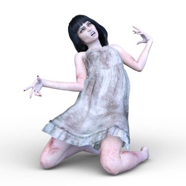 3D cg işleme kansız kız