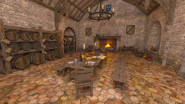 3D cg işleme Ortaçağ yaşam