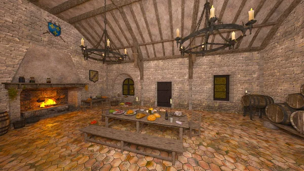 3D cg işleme Ortaçağ yaşam