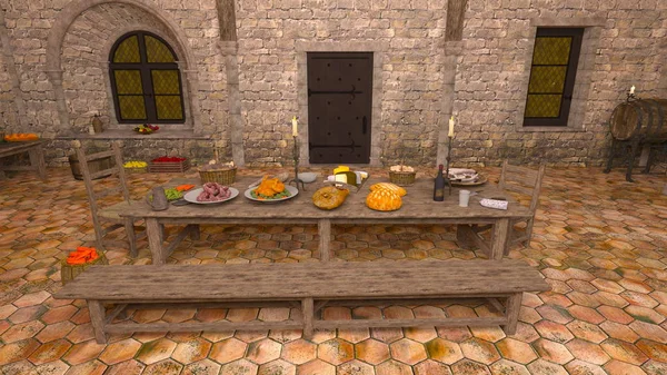 3D cg işleme Ortaçağ yaşam