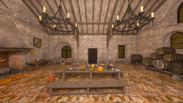 3D cg işleme Ortaçağ yaşam