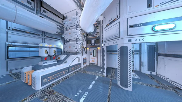 Uzay istasyonunun 3d cg görüntülemesi