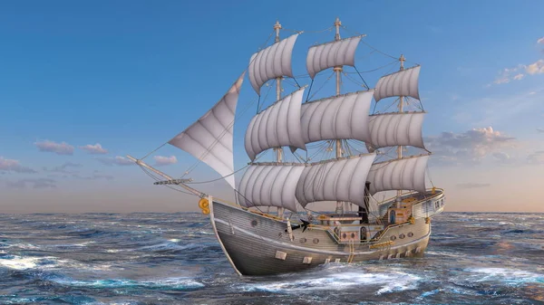 3D CG rendering of ship