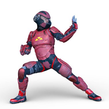 Siber adam 3D cg render